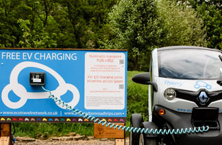 Free EV charging in Wales with a mobile EV charge station