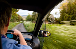 Quiet road to drive a Twizy tour by renting from Westview Guesthouse